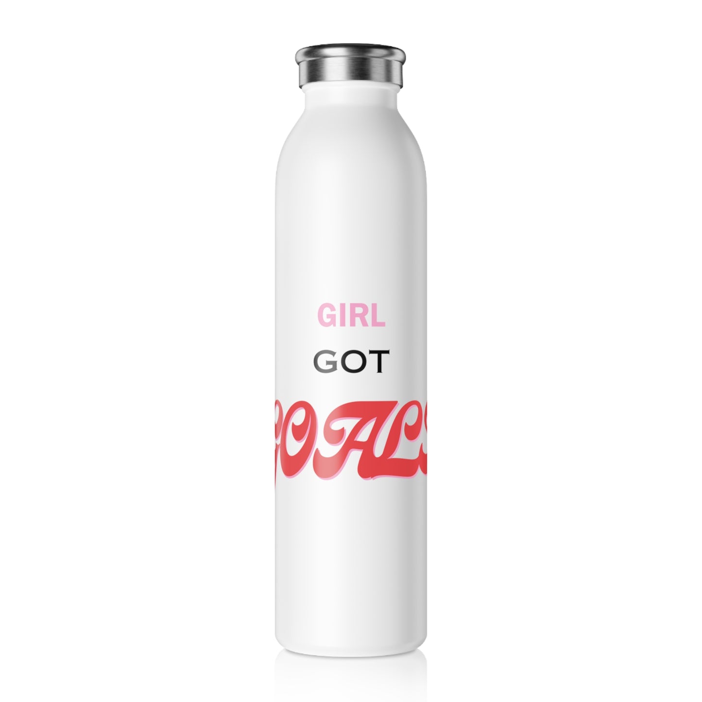 Girl Got Goals Slim Water Bottle